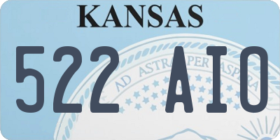 KS license plate 522AIO