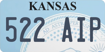 KS license plate 522AIP