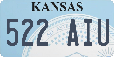 KS license plate 522AIU