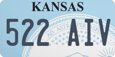 KS license plate 522AIV