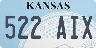 KS license plate 522AIX