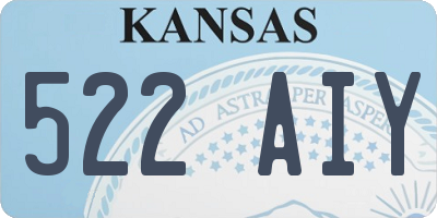 KS license plate 522AIY