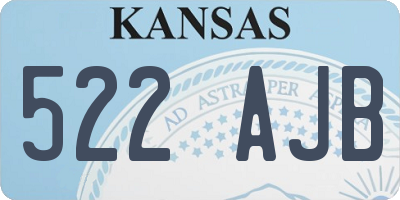 KS license plate 522AJB
