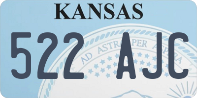 KS license plate 522AJC
