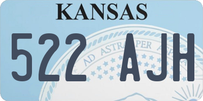 KS license plate 522AJH
