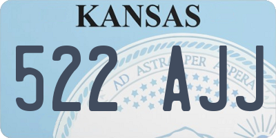 KS license plate 522AJJ