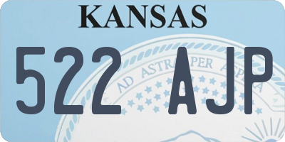 KS license plate 522AJP