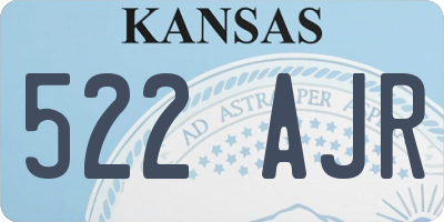 KS license plate 522AJR