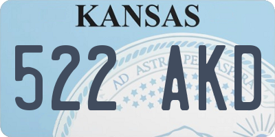KS license plate 522AKD