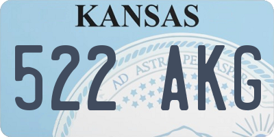 KS license plate 522AKG