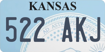 KS license plate 522AKJ