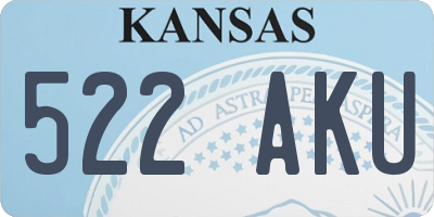 KS license plate 522AKU