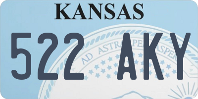 KS license plate 522AKY
