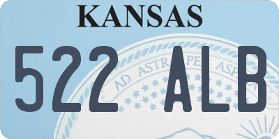 KS license plate 522ALB