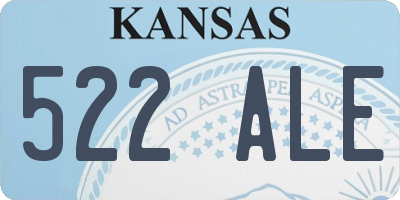 KS license plate 522ALE