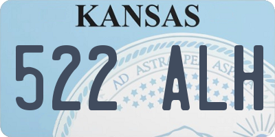 KS license plate 522ALH
