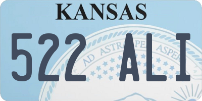 KS license plate 522ALI