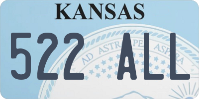 KS license plate 522ALL