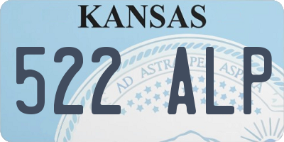 KS license plate 522ALP