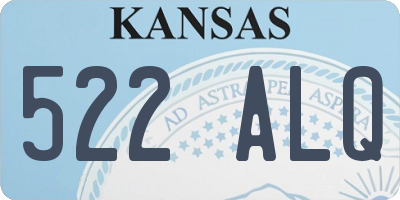 KS license plate 522ALQ