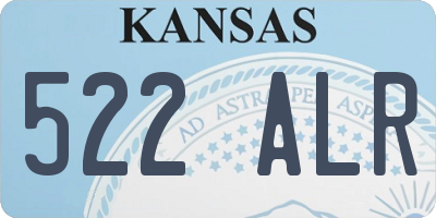 KS license plate 522ALR