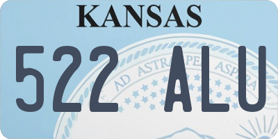 KS license plate 522ALU