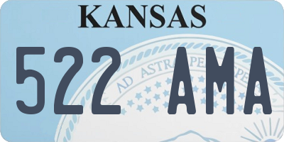 KS license plate 522AMA