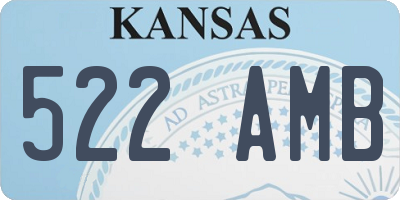 KS license plate 522AMB