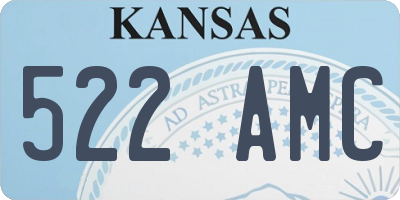 KS license plate 522AMC