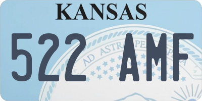 KS license plate 522AMF
