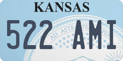 KS license plate 522AMI