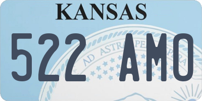 KS license plate 522AMO