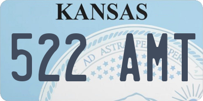 KS license plate 522AMT