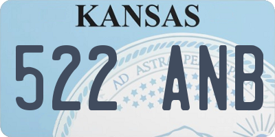 KS license plate 522ANB