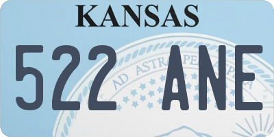 KS license plate 522ANE