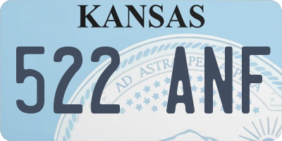 KS license plate 522ANF