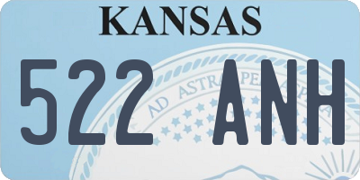 KS license plate 522ANH