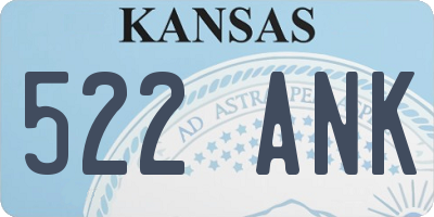 KS license plate 522ANK