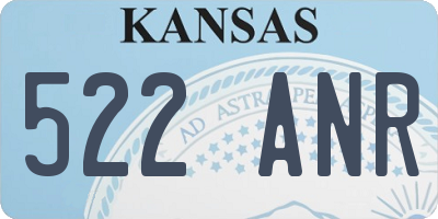 KS license plate 522ANR