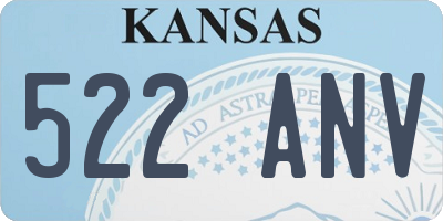 KS license plate 522ANV
