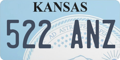 KS license plate 522ANZ