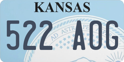 KS license plate 522AOG