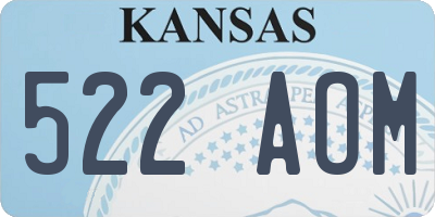 KS license plate 522AOM