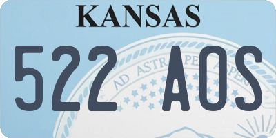 KS license plate 522AOS