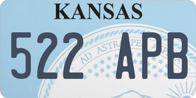 KS license plate 522APB