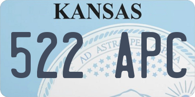 KS license plate 522APC