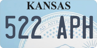 KS license plate 522APH