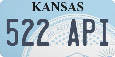 KS license plate 522API