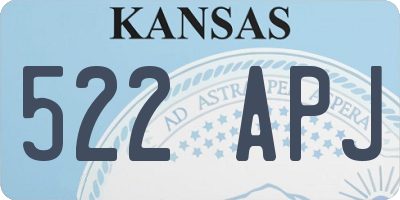 KS license plate 522APJ