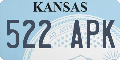 KS license plate 522APK